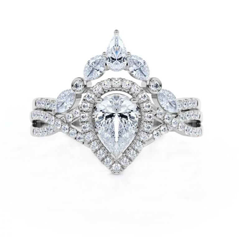 Sterling Silver Moissanite Personalized Engraving & Engagement Ring