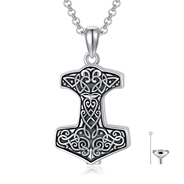 Sterling Silver Thor’S Hammer Urn Necklace For Ashes