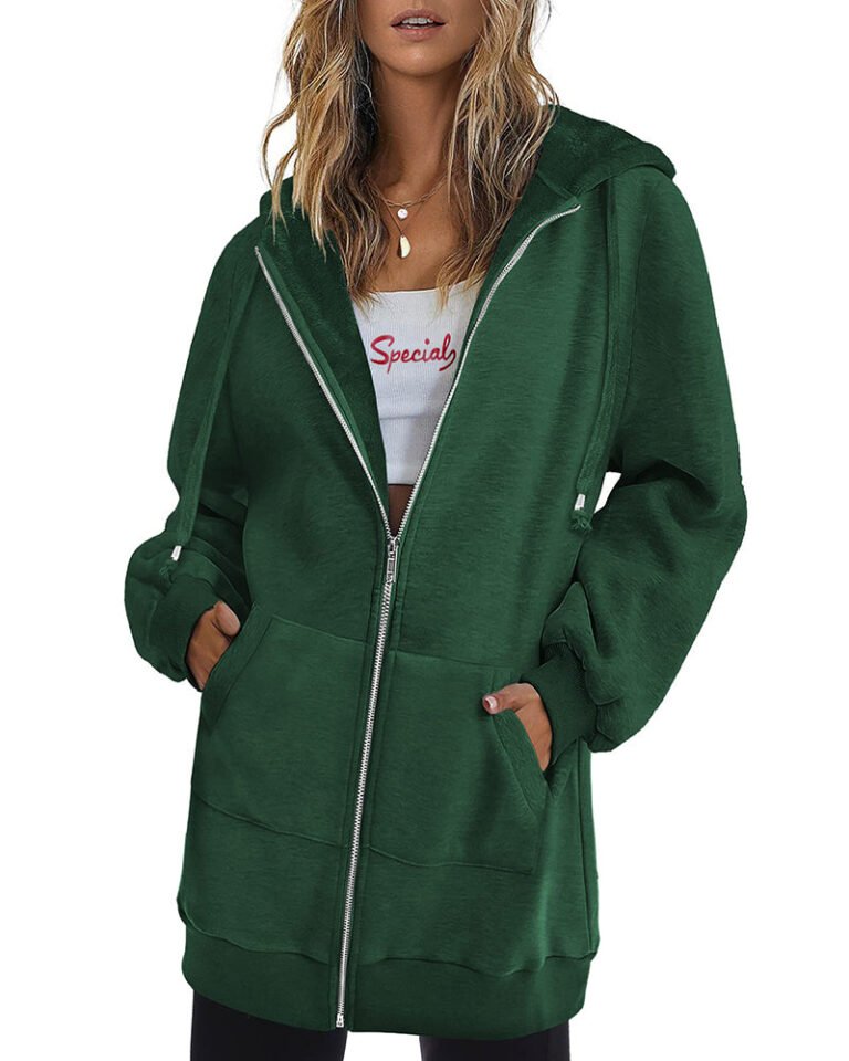 Fleece Hoodies Tunic Long Hoodie Jacket – Zeagoo (Us Only)