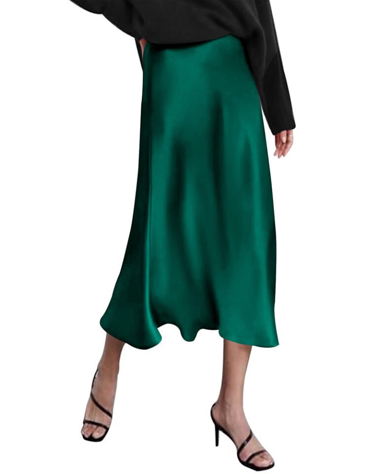 Satin Zipper Elegant Work Skirts – Zeagoo (US Only)