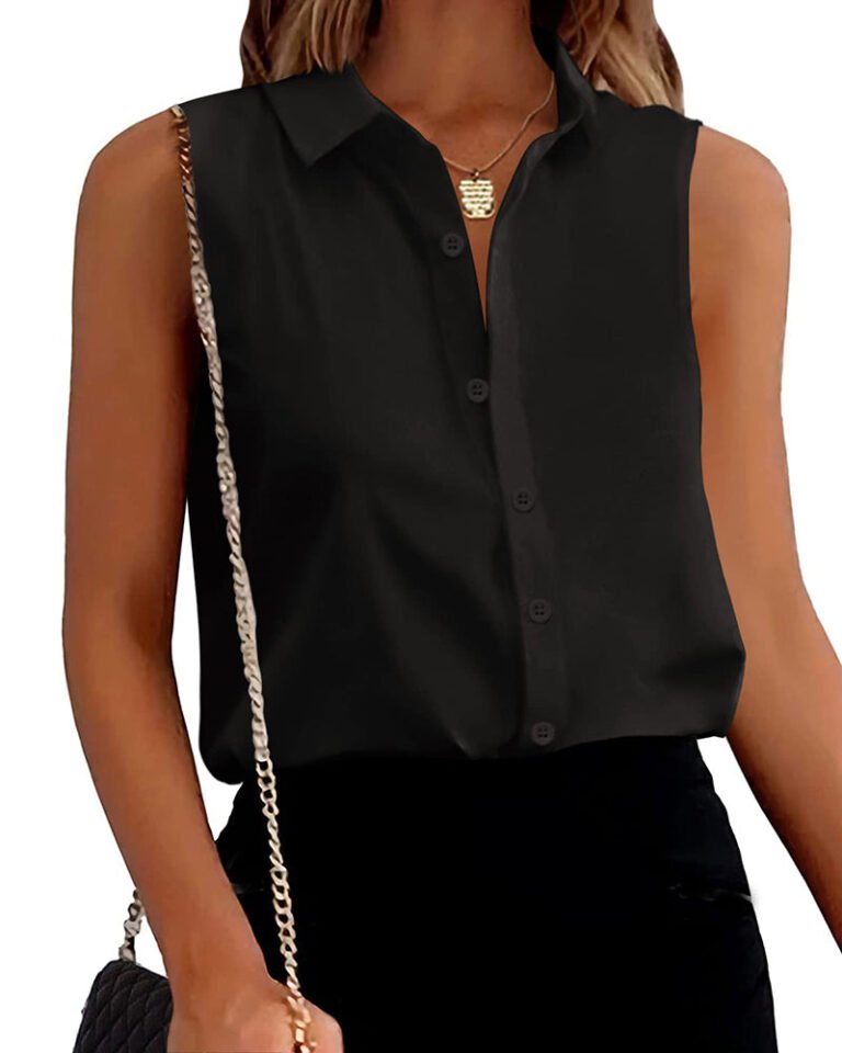 Sleeveless Button Down Tank Tops – Zeagoo (Us Only)