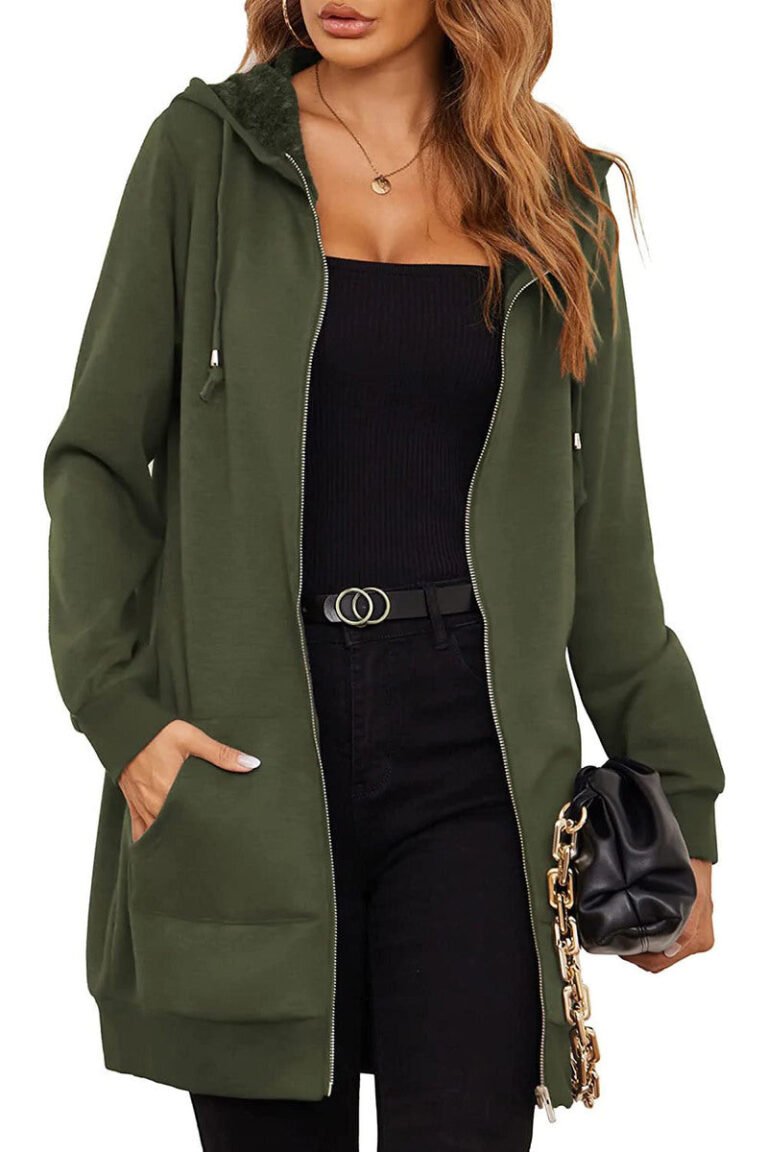 Zip Up Hoodies Fleece Tunic Sweatshirt – Zeagoo (Us Only)